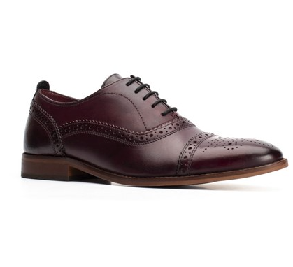 BASE London Cast Washed Lace Up Mens Brogue Shoe