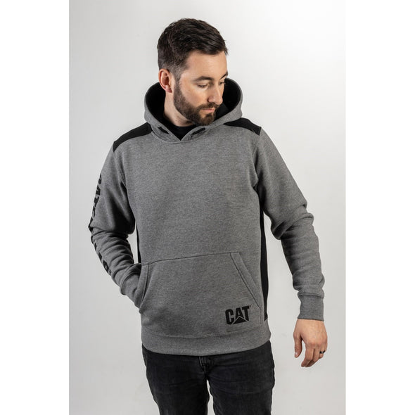 Logo Panel Hooded Sweatshirt Grey 4XL