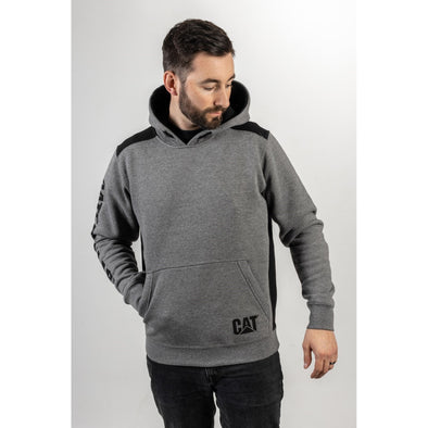 Logo Panel Hooded Sweatshirt Grey Large