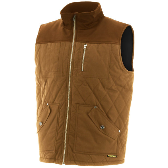 Waxed Cotton Vest Brown Large